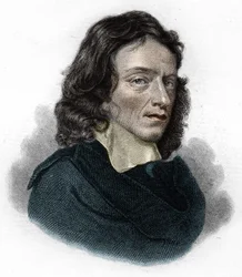 Portrait of John Milton, English poet and essayist (1608-1674)