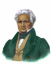 Portrait of John Ridge, engraving 1838