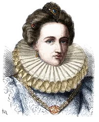 Portrait of Leonora Dori (or Dosi) called Galigai, marechale of Anchor (1568-1617). She wears a strawberry collar - in 