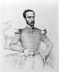 Portrait of Louis Eugène Cavaignac (1802 - 1857), French general and politician. Engraving c. 1848