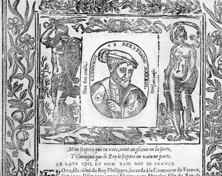Portrait of Louis VIII The Lion King of France from 1223 to 1226