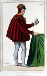 Portrait of Louis XI (1423 - 1483), King of France.