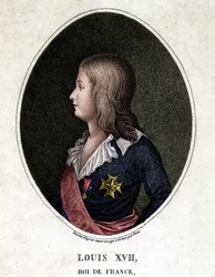 Portrait of Louis XVII, Dauphin of France - engraving of the 19th century