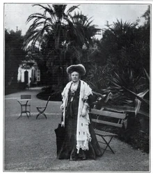 Portrait of Madame Juliette Adam (1836-1936), French Writer, Polemist and Feminist in Nice in 1905
