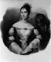 Portrait of Maria Garcia known as the Malibran (1808-1836) singer