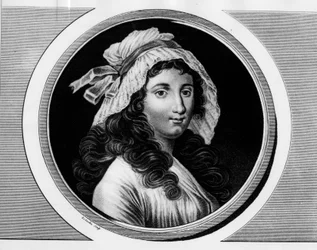 Portrait of Marie Anne Charlotte Corday (1768-1793). Engraving in 