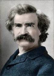 Portrait of Mark Twain (Samuel Langhorne Clemens) (1835-1910) American Author