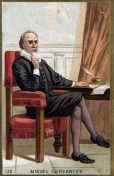 Portrait of Miguel Cervantes Saavedra, Spanish writer