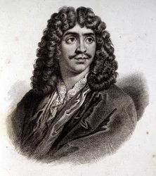 Portrait of Molière, engraving of the 19th century