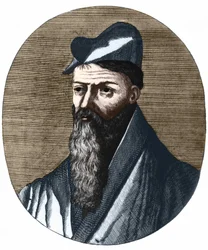 Portrait of Pierre Belon 1517-1564. French naturalist and doctor. Private collection.