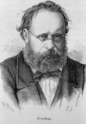 Portrait of Pierre Joseph Proudhon (1809 - 1865) French socialist - in 