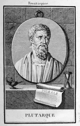 Portrait of Plutarch, engraving early 19th century