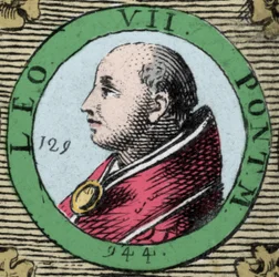 Portrait of Pope Leo VII, Pope from 936 to 939