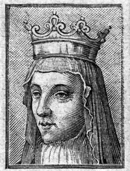 Portrait of Radegonde, Queen of France, wife of Clotaire