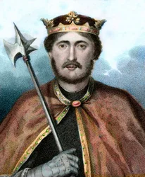 Portrait of Richard I (1157-1199), King of England, also called Richard the Lionheart - Engraving 19th century