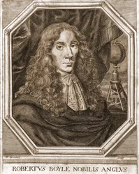 Portrait of Robert Boyle (1627 - 1691), Irish physicist and chemist