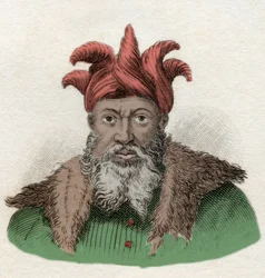 Portrait of Saladin (1138-1193) (Salah al Din Yusuf al-Ayyubi, military commander against the Crusaders in Egypt). Engraving of the 19th century.