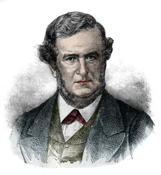 Portrait of Salustiano Olozaga (1805-1873), English Politician, Diplomat and Writer - Engraving 1870