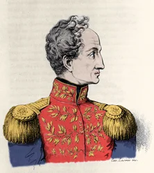 Portrait of Simon Bolivar (1783-1830), General and South American statesman