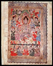 Portrait of the Author Surrounded by Dancers and Musicians