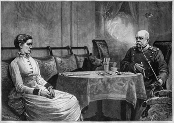 Prince Otto von Bismarck (1815-98) and His Wife, Johanna (1824-94) - Engraving 1887