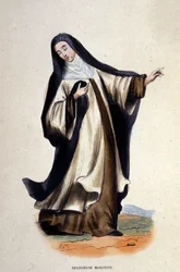 Religious Maronite. Engraving from an album on religious orders, Paris