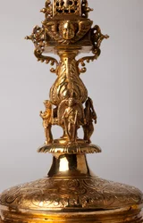 Reliquary Cross. Metalsmithing with Jewels. Origin Abbey (Saint-Amand Tournai, ex-Elnone). 16th Century (detail)