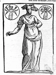 Representation of Hecate, Greek evil deity, who was erected at the crossroads, usually had three heads.
