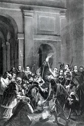 Representation of an exorcism scene