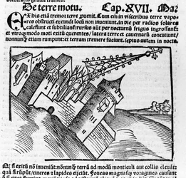 Representation of the earthquake in the 16th century