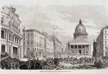 Revolution of 1848: Attack of the Pantheon on 24 June 1848 - in 