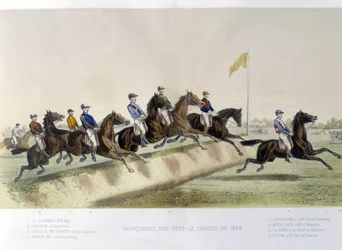 Riding: winners of the Steeple - in the Centaure