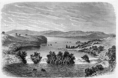 Ripon Falls, the Nile Exiting Lake Victoria - in "Tour du Monde"