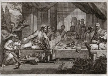 Royaumont Bible, New Testament: Dinner at Simon the Pharisee