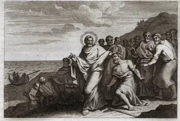 Royaumont Bible, New Testament: The Leper and the Centurion
