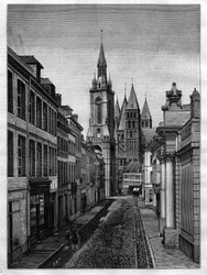 Rue Saint Martin (Abbaye Saint Martin) in Tournai in Belgium in 1882.