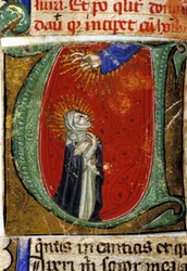 Saint Catherine of Siena (1347 - 1380), 15th-century miniature. Biblioteca Nazionale Braidense, Milan