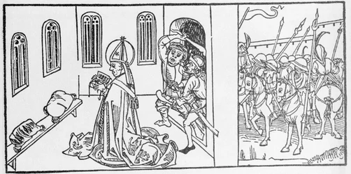 Saint Lambert. Engraving from 