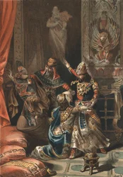 Semiramis, legendary queen of Assyria and Babylonia and her son Ninias