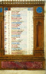 September Calendar with the Sign of Libra - Miniature of the Middle Ages
