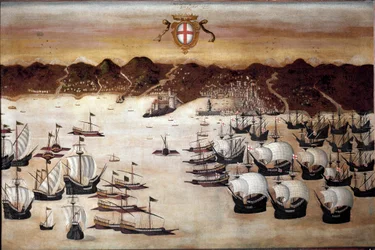 Ships in the Port of Genoa