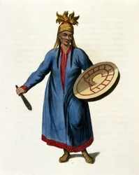 Siberian Shaman. 19th century engraving