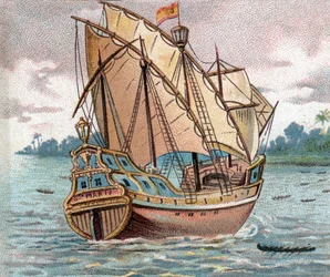 Spanish Caravel End of the 15th Century - Caravel Sailing Ship 15th Century