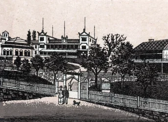 Stockholm, Sweden: view of Haselbacken. in 