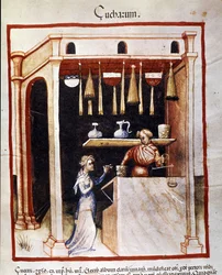Sugar Preparation. Illumination from the Tacuinum Sanitatis