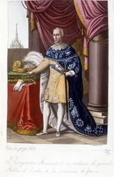 The Austrian Emperor Francois 1st (1768-1835) in the costume of Grand Master of the Order of the Iron Crown