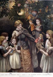The Christmas tree of poor children, London, late 19th century