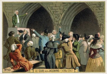 The Club of Jacobins. 19th century chromolithography