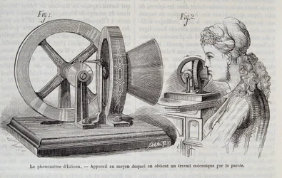 The Edison phonometer - device by means of which a mechanical work is obtained by speech in 