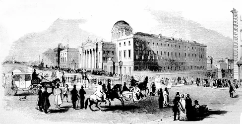 The Four Courts, Dublin. 19th century engraving